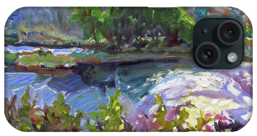 Jenner iPhone Case featuring the painting Afternoon Light, Russian River by John McCormick