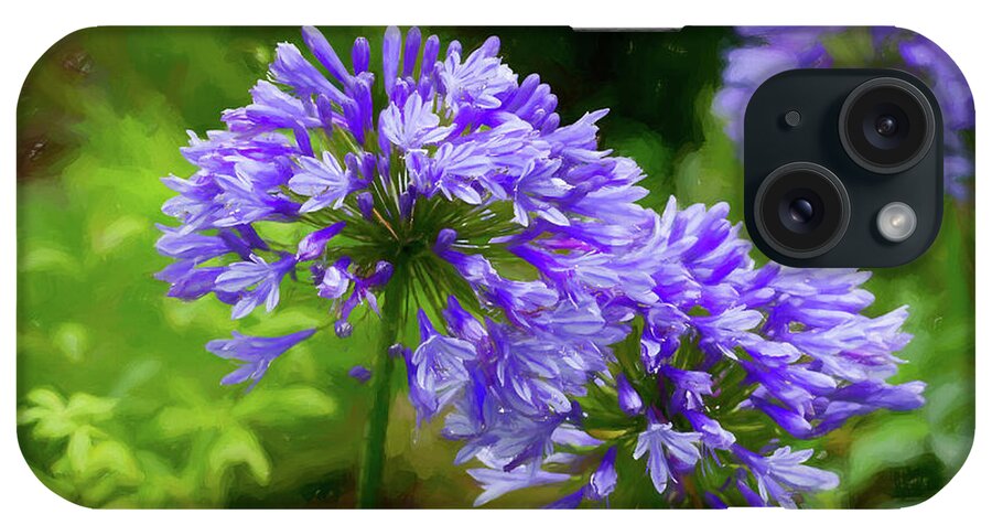 Agapanthus Africanus iPhone Case featuring the photograph Agapanthus Africanus Blue Brush by Tanya C Smith