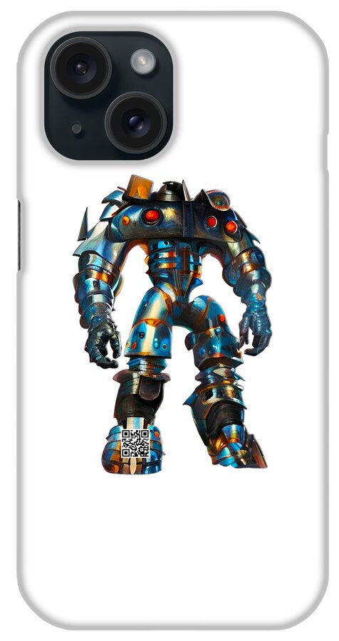 Action Figures iPhone Case featuring the digital art Agmuk by Rafael Salazar