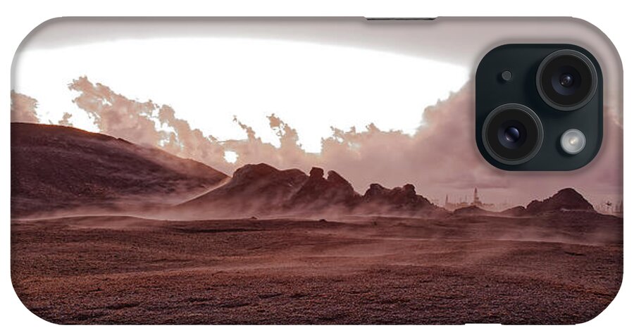 Lava Landscape iPhone Case featuring the photograph Ahu'aila'au at Dawn by Heidi Fickinger