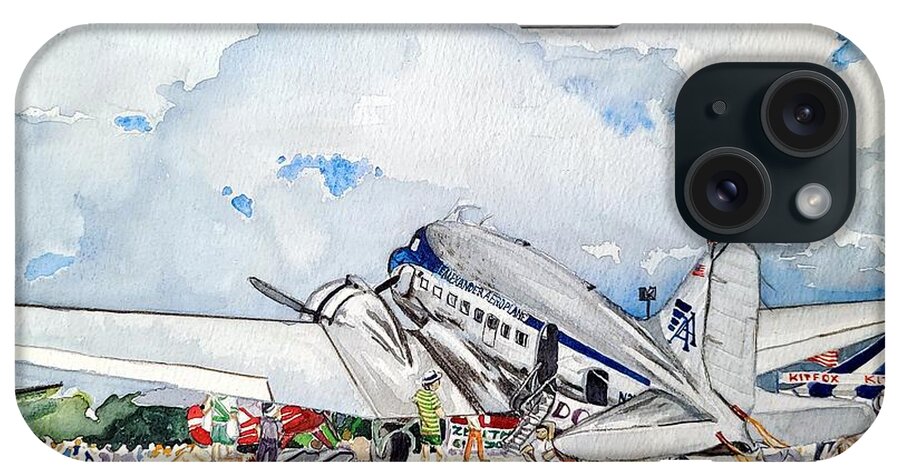 Airshow iPhone Case featuring the painting Airshow by Merana Cadorette