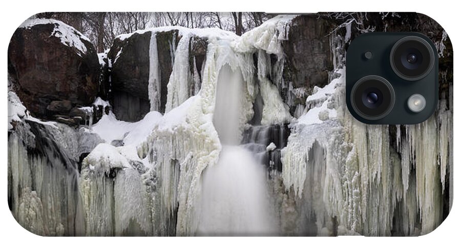 Akron Falls Winter iPhone Case featuring the photograph Akron Falls Winter by Mark Papke