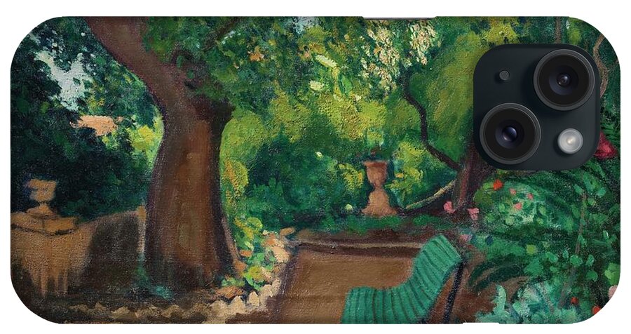 Landmark iPhone Case featuring the painting Albert Marquet Le Jardin by MotionAge Designs