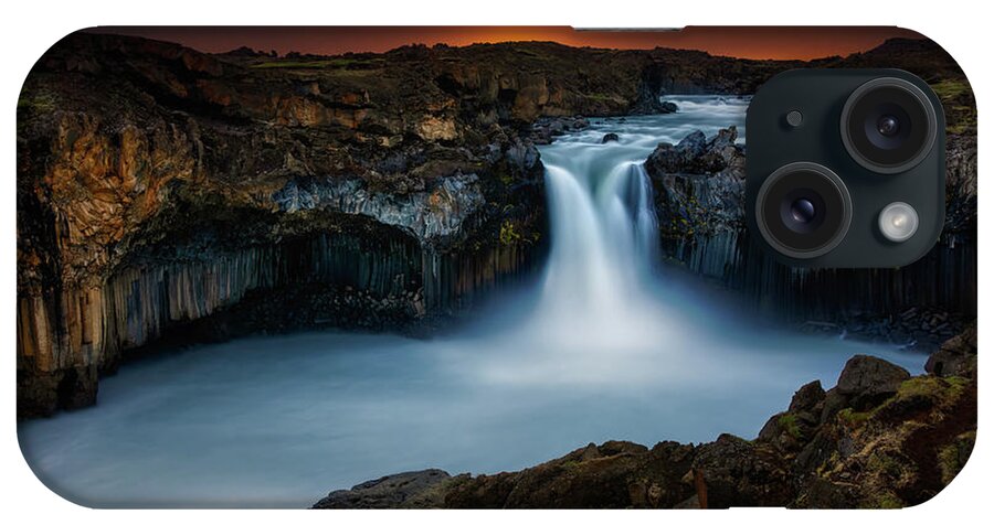 Waterfall iPhone Case featuring the photograph Aldeyjarfoss Color by Doug Sturgess