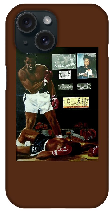 Boxers Ali iPhone Case featuring the painting Ali Collage by Victor Thomason