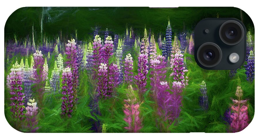  iPhone Case featuring the photograph Alive in a Lupine Storm by Wayne King