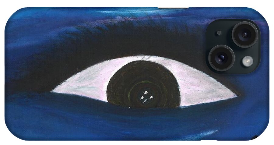 Eye iPhone Case featuring the painting All About Emotions by Esoteric Gardens KN
