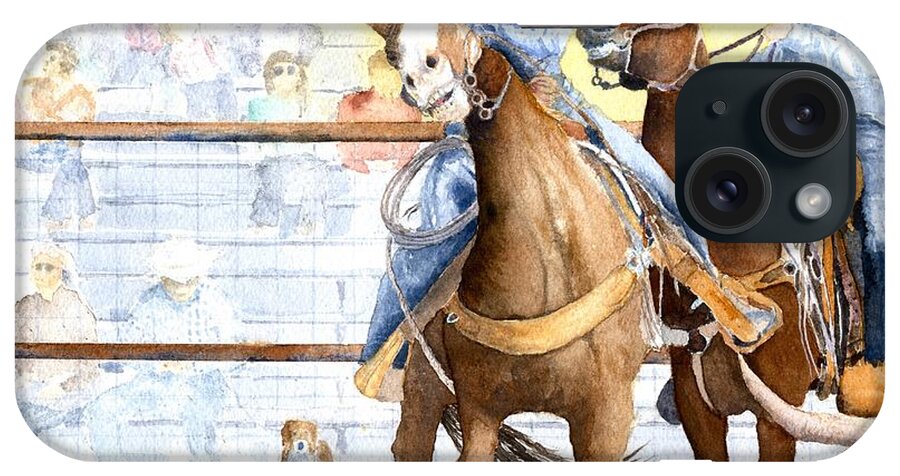 Ranch Rodeo iPhone Case featuring the painting All About The Dog by John Glass