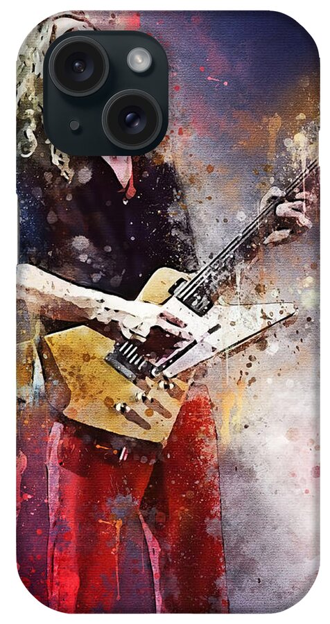 Etsy iPhone Case featuring the painting Allen Collins vintage Poster by Philip Turner