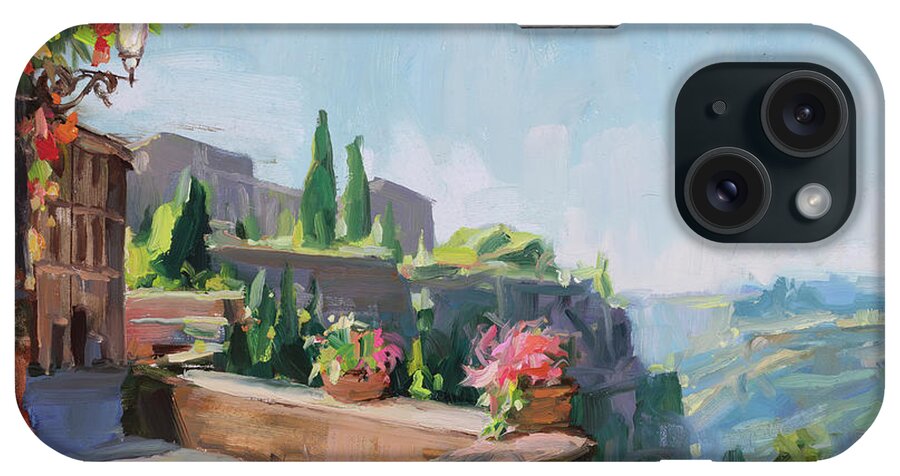 Italy iPhone 15 Case featuring the painting Along the Outer Wall by Steve Henderson