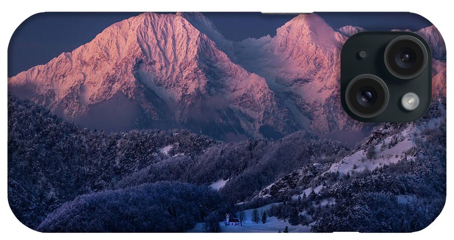 Alps iPhone Case featuring the photograph Alpine glow by Piotr Skrzypiec