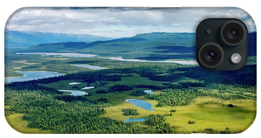 Alpine iPhone Case featuring the photograph Alpine lakes and forest by Mango Art