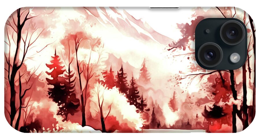 Landscape iPhone Case featuring the digital art Amazing Autumn by Eddie Eastwood