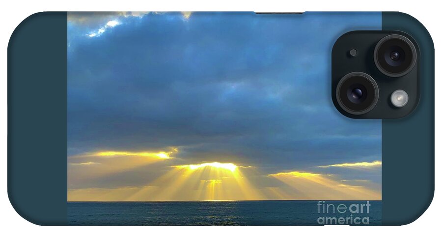 Pacific Ocean Sunset iPhone Case featuring the digital art Amazing Grace by Tammy Keyes