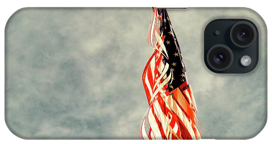 American Flag iPhone Case featuring the photograph American Flag 6 by Amelia Pearn