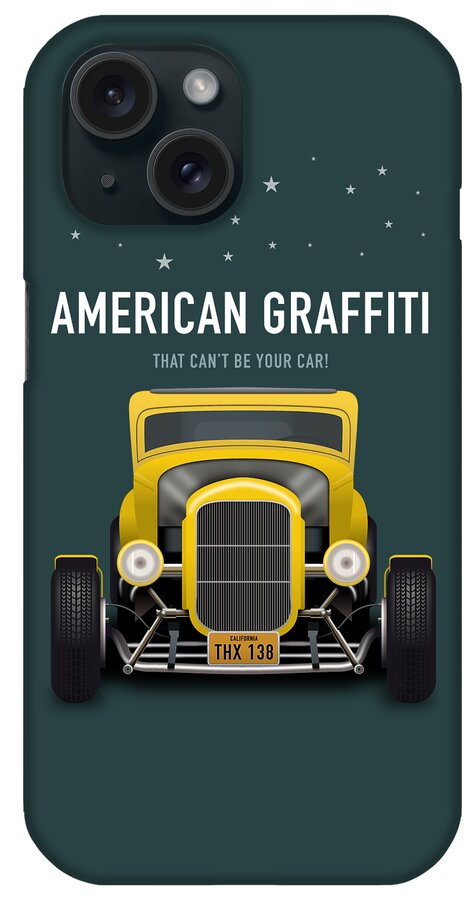Movie Poster iPhone Case featuring the digital art American Graffiti - Alternative Movie Poster by Movie Poster Boy