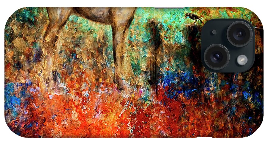 Horse iPhone Case featuring the painting Amigos by Nik Helbig