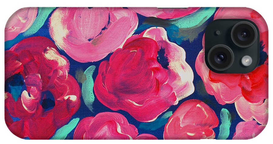 Floral Art iPhone Case featuring the painting Amore by Beth Ann Scott