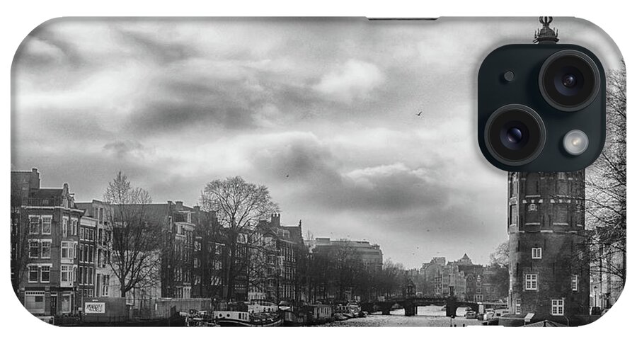 #instagram #edgalagan #galagan #edwardgalagan #nederland #netherlands #dutch #bestphotos #artgallery #taiwan #snow #winter #eduardgalagan #grass #cityphotography #bestphotography #seeds #digitalpainting #taiwan #b&w #amsterdam #taiwan #canal #evening #taipei #city #blackandwhite #architecturephotos #bike #bicycle iPhone Case featuring the photograph Amsterdam. Winter Album. Page 003. by Edward Galagan