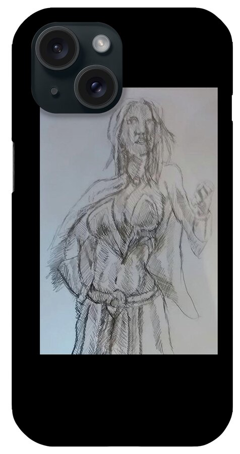 Woman iPhone Case featuring the drawing An Average Day in Oxymoron Land8 by Gary Nicholson