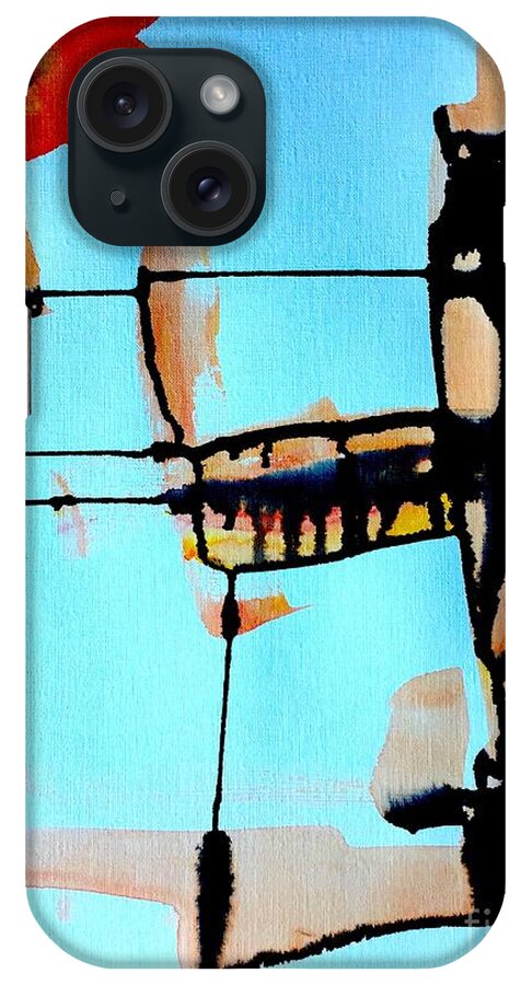 Abstract Art iPhone Case featuring the painting And so we enjoyed tea by Jeremiah Ray