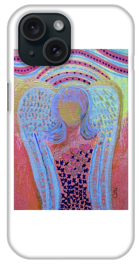 Angel iPhone Case featuring the painting Angel 429 by Corinne Carroll