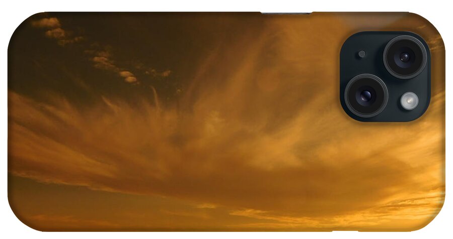 Beach iPhone Case featuring the photograph Angelic Sunset by Karen Stansberry