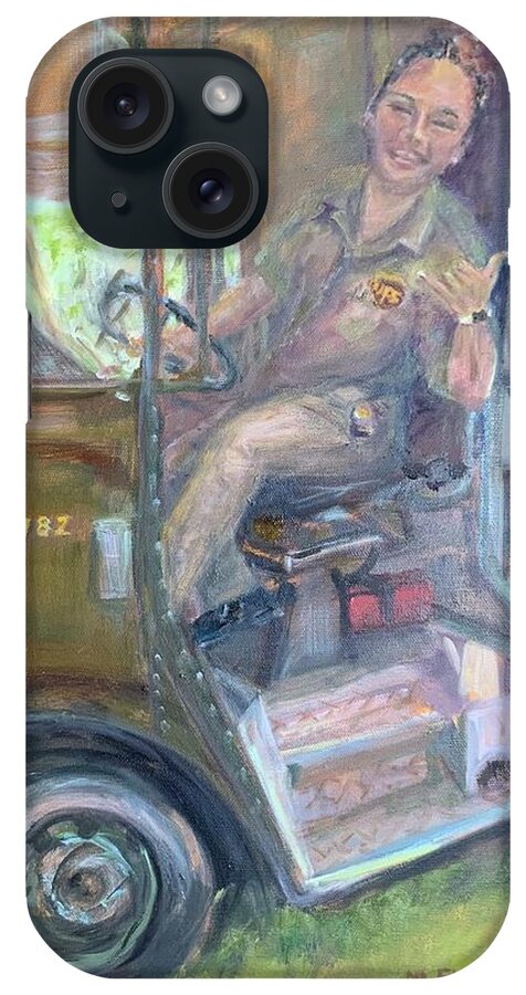 Ups Truck iPhone Case featuring the painting Anna by Margaret Elliott