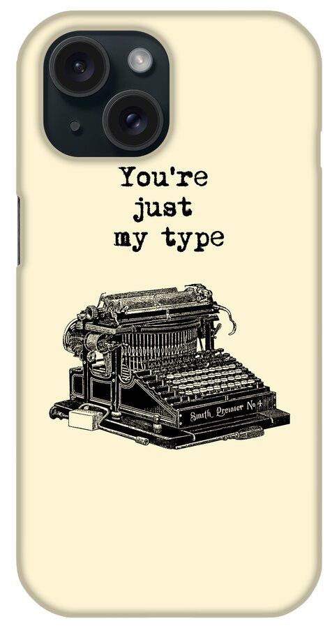 Typewriter iPhone Case featuring the digital art Antique Typewriter Love Quote by Madame Memento