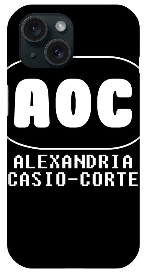 Cool iPhone Case featuring the digital art AOC Alexandria Ocasio Cortez by Flippin Sweet Gear