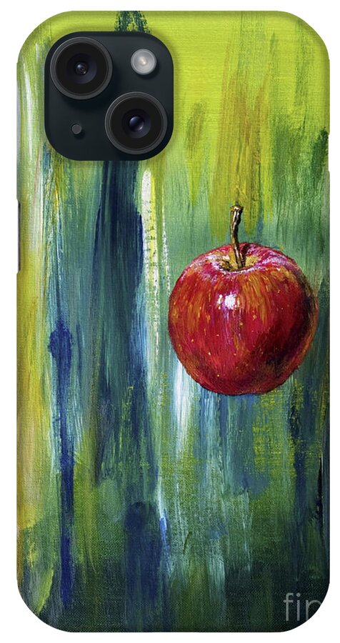 Apple iPhone Case featuring the painting Apple by Arturas Slapsys