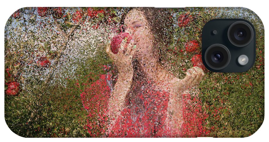 Harvest iPhone Case featuring the painting Apple Garden. Harvest Time. by Alex Mir