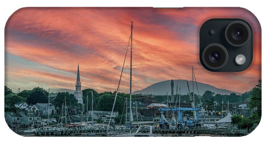Maine iPhone Case featuring the photograph Approaching the Harbor at Sundown by Marcy Wielfaert