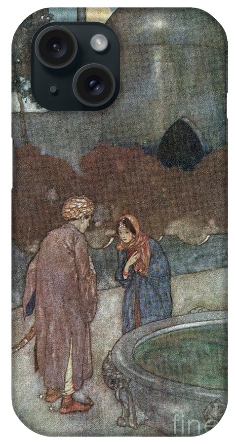 1001 Arabian Nights iPhone Case featuring the drawing Arabian Nights, 1911 by Edmund Dulac
