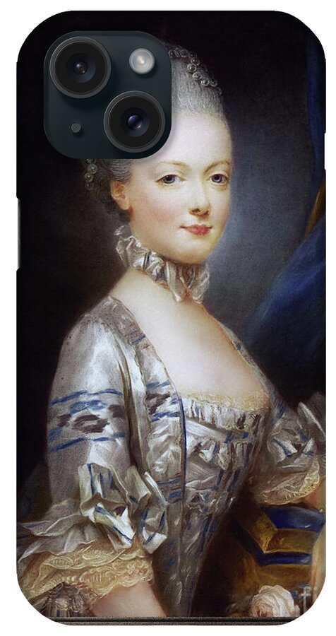 Archduchess Maria Antonia Of Austria iPhone Case featuring the painting Archduchess Maria Antonia of Austria by Joseph Ducreux Classical Fine Art Old Masters Reproduction by Rolando Burbon