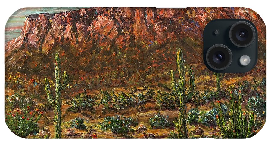 Arizona iPhone Case featuring the painting Arizona Dreaming by Linda Donlin