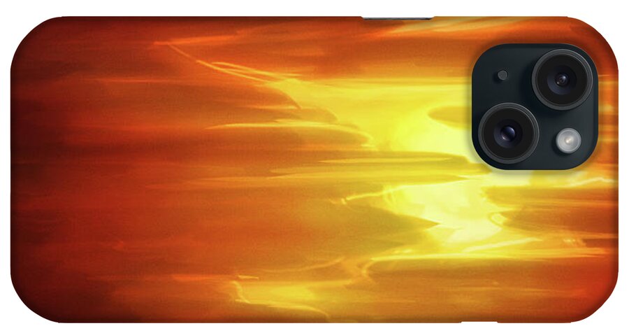 Sunrise iPhone Case featuring the digital art Art - Breaking Through by Matthias Zegveld