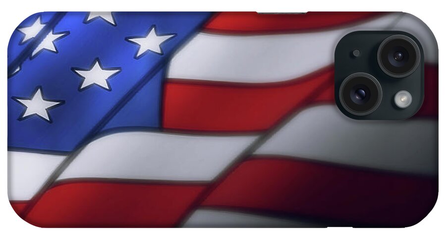 American Flag iPhone Case featuring the digital art Art -- The American Flag by Matthias Zegveld