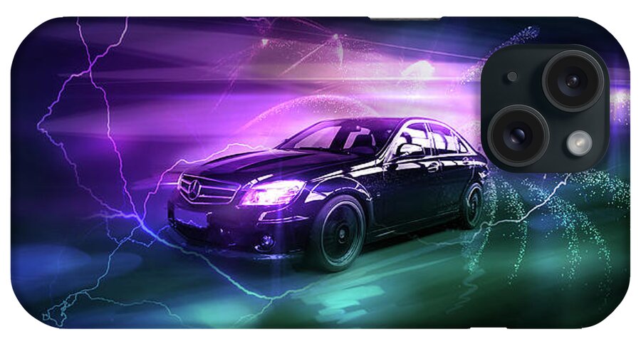 Mercedes iPhone Case featuring the digital art Art - The Awesome Mercedes by Matthias Zegveld