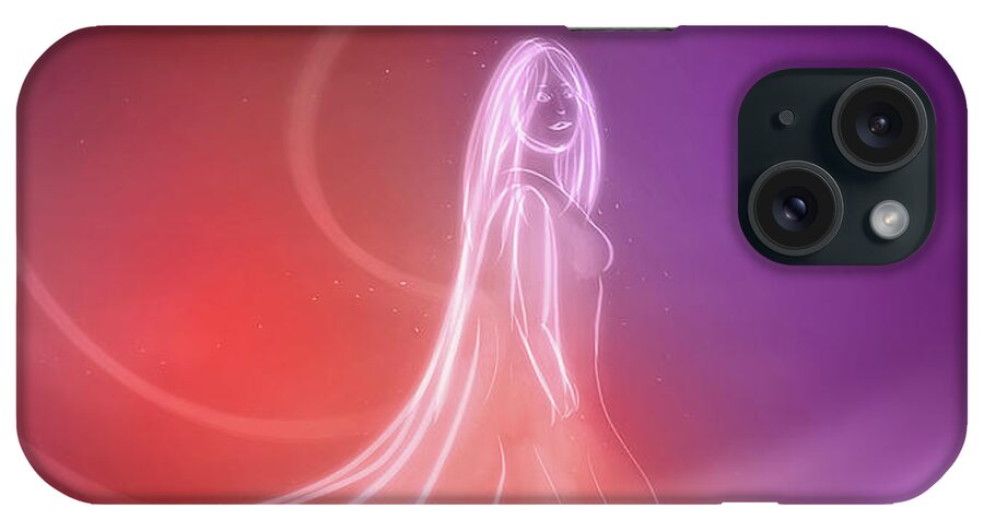 Angels iPhone Case featuring the digital art Art - The Colorful Lady by Matthias Zegveld
