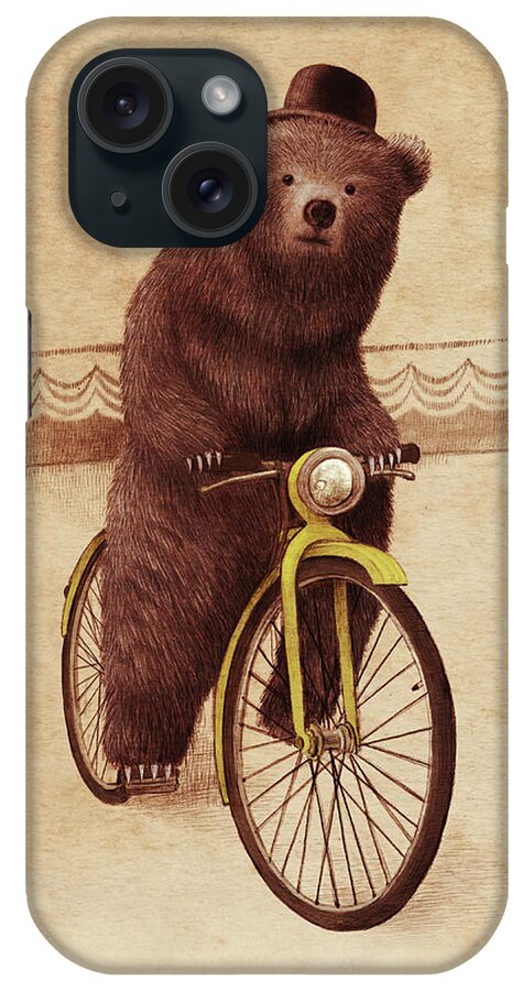 Bear iPhone Case featuring the drawing Barnabus by Eric Fan