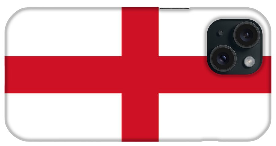 England iPhone Case featuring the digital art Flag of England St Georges Cross Authentic version to scale by Sterling Gold