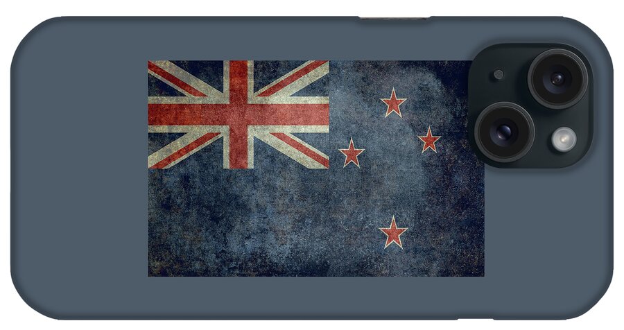 Nz iPhone Case featuring the digital art Flag of New Zealand by Sterling Gold