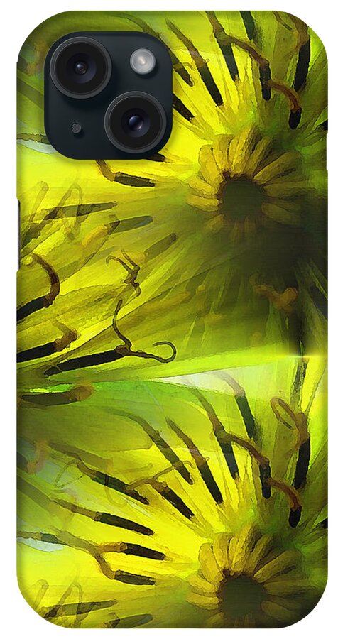 Nature iPhone Case featuring the mixed media Inside a Yellow Goatsbeard by Shelli Fitzpatrick