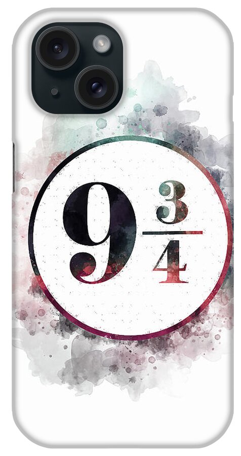 Harry Potter iPhone Case featuring the digital art Harry Potter King's Cross Station Platform 9-3/4 Watercolor II by Ink Well