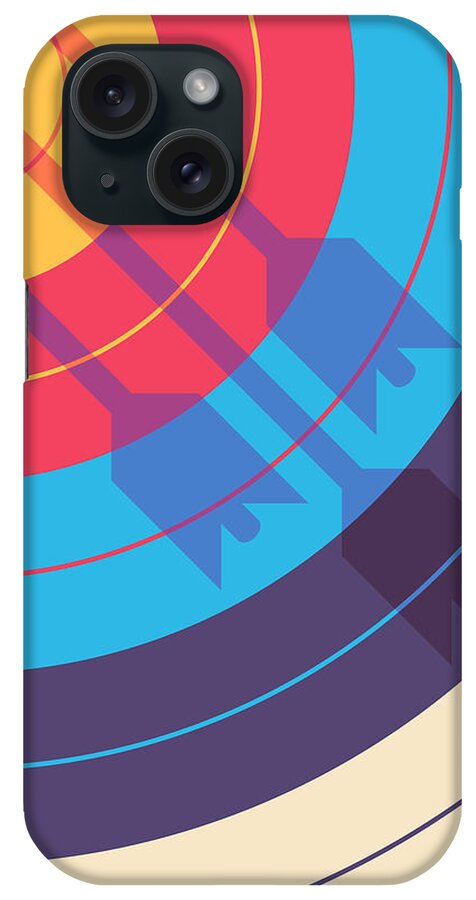 Archery iPhone Case featuring the digital art Archery Target Arrow Shadow B by Organic Synthesis