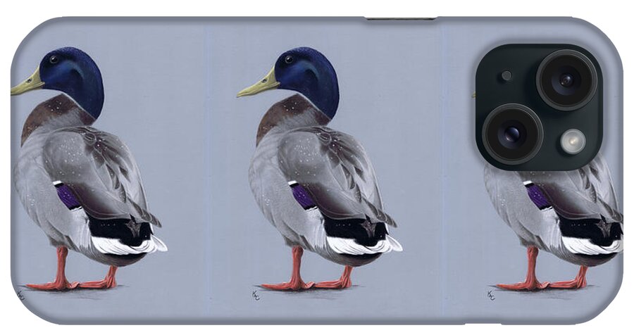 Duck iPhone Case featuring the painting Malcolm Mallard by Karie-ann Cooper