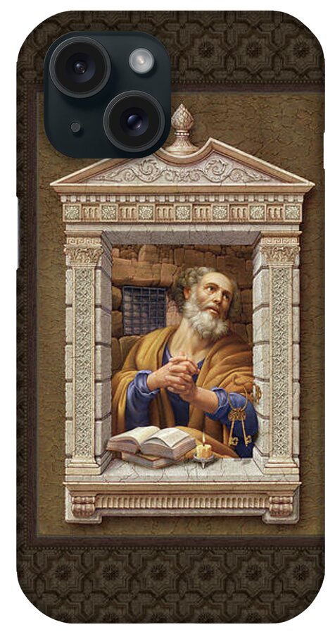 Christian Art iPhone Case featuring the painting St. Peter 2 by Kurt Wenner