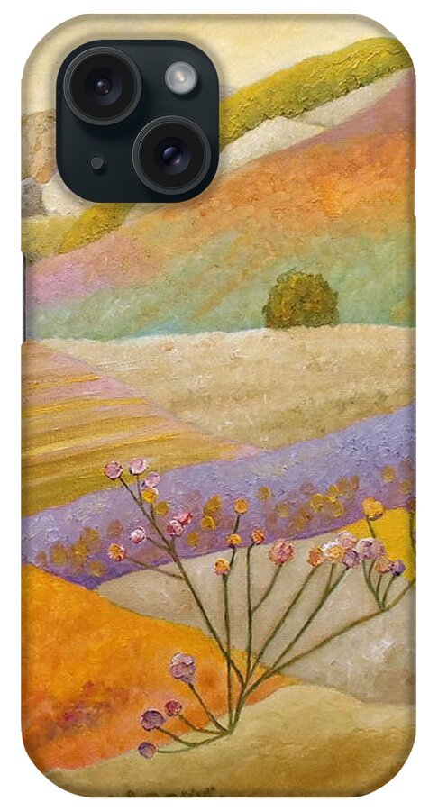 Seascape iPhone Case featuring the painting Rambling Through The Blooming Valley by Angeles M Pomata