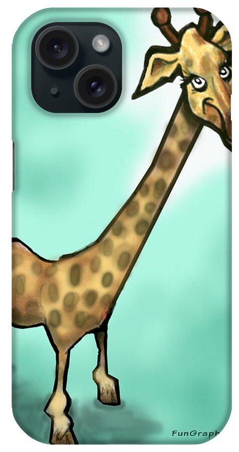 Giraffe iPhone Case featuring the digital art Giraffe by Kevin Middleton